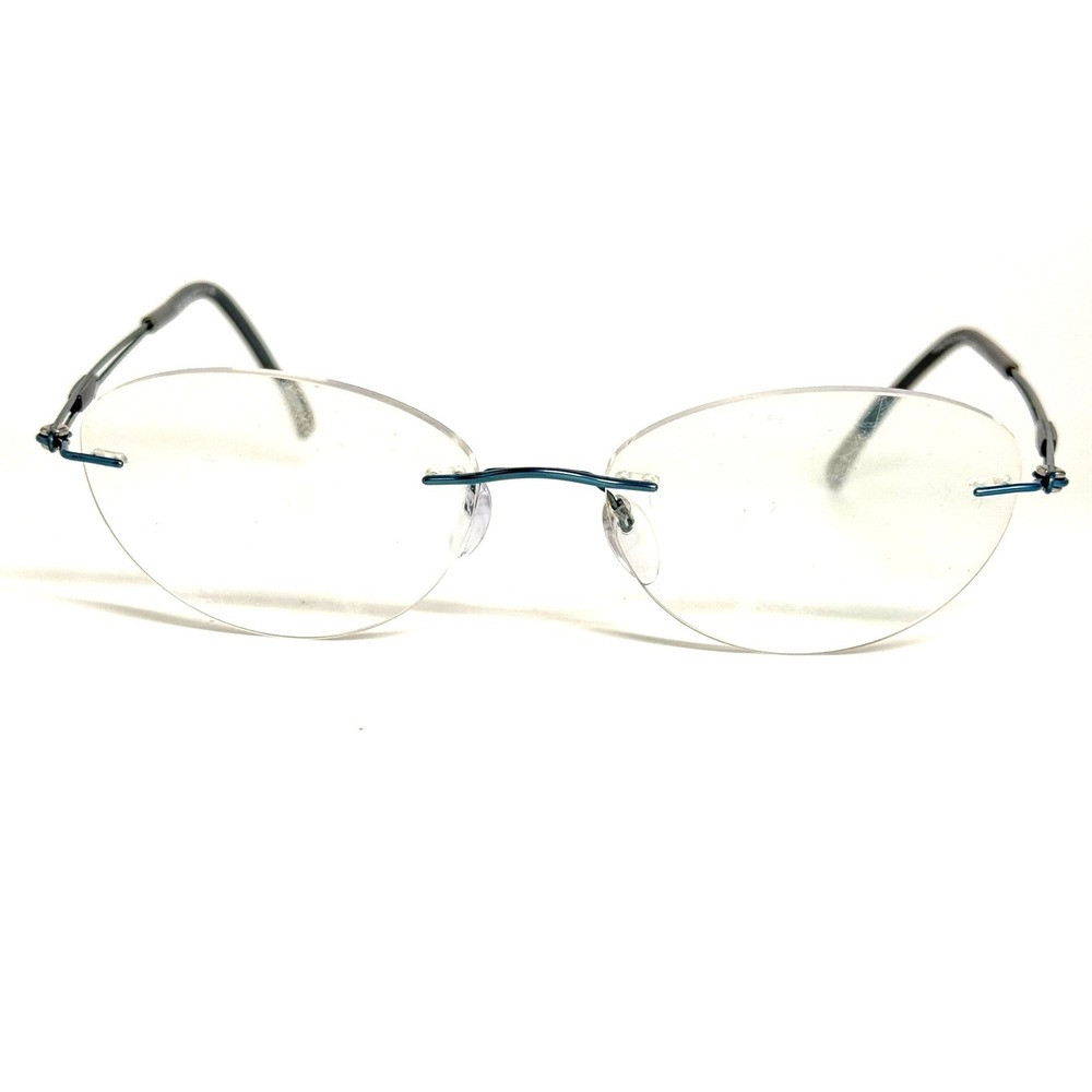 Silhouette Rimless Eyeglasses Teal Black Titanium 5521 FB 5040 52 17 140 Austria
